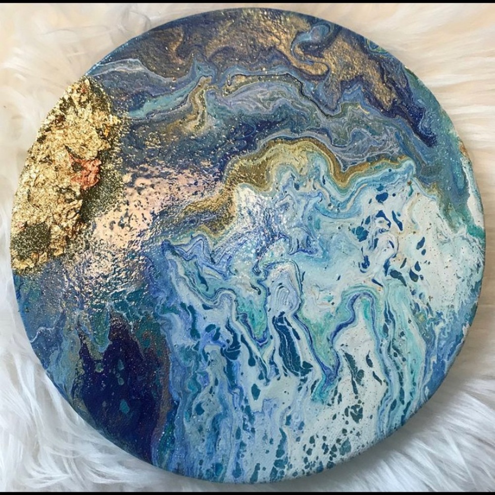 Circle canvas abstract painting